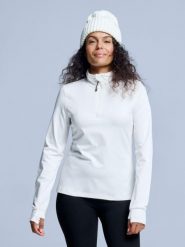 Bluza narciarska - Damskie - Arctic 2.0 - Off White. Białe bluzy damskie POEDERBAAS, na zimę, l, bez wzorów, z elastanu, bez kaptura. Za 177.72 zł.