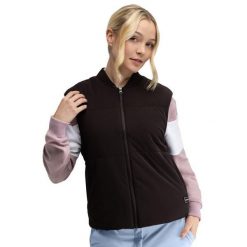 Damska ocieplana kamizelka golfowa Siroko Wedge-W Dark Brown. Brązowe kurtki damskie SIROKO, bez wzorów, bez kaptura. Za 256.00 zł.
