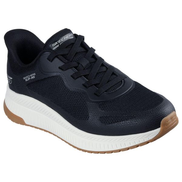 Męskie BOBS SQUAD 4 Slip-On Czarny. Czarne buty sportowe męskie Skechers, z dzianiny, bez zapięcia. Za 363.17 zł.