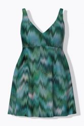 Damskie Strój kąpielowy rozmyty nadruk miękkie miseczki. Czarne kostiumy jednoczęściowe damskie Ulla Popken, plus size, bez wzorów, z elastanu, plus size, do pływania. Za 223.99 zł.