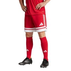 Szorty adidas Squadra25. Białe krótkie spodenki sportowe męskie Adidas, xl, bez wzorów, do piłki nożnej. Za 73.99 zł.