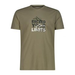 Koszulka polo z nadrukiem adventure CMP. Brązowe koszulki polo męskie CMP, na lato, m, bez wzorów, z tkaniny, bez ramiączek. Za 77.99 zł.