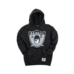 Bluza z kapturem nfl Oakland Raiders. Czarne bluzy męskie Mitchell & Ness, l, bez wzorów, z kapturem. Za 336.50 zł.