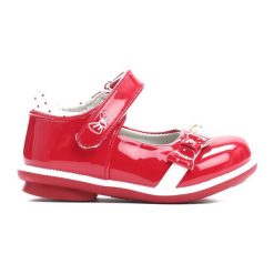 Czerwone Półbuty Elegant Girl. Czerwone półbuty dziewczęce Born2be, z lakierowanej skóry. Za 49.99 zł.
