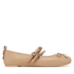 Baleriny PINKO. Brązowe baleriny damskie Pinko, bez wzorów, bez obcasa. Za 659.99 zł.
