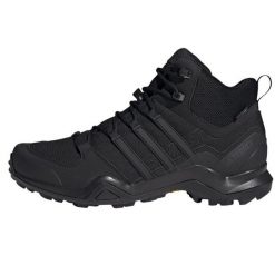 Buty adidas Terrex Swift R2 Mid Gtx M IF7636 czarne. Czarne trekkingi męskie za kostkę, wspinaczkowe, gore-tex. Za 969.31 zł.