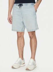 Guess Jeans Szorty jeansowe M5GD35 D5M51 Błękitny Regular Fit. Niebieskie szorty męskie Guess Jeans, m, z aplikacjami, z bawełny. Za 179.99 zł.