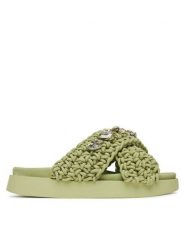 Inuikii Klapki Woven Stones 70104-106 Zielony. Zielone klapki damskie Inuikii, bez wzorów, z materiału, bez obcasa. Za 779.99 zł.