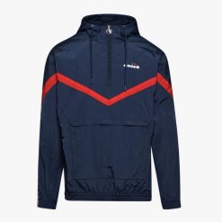 Kurtka z kapturem 1/2 zip Diadora Offside. Niebieskie kurtki męskie Diadora, s, bez wzorów, do biegania. Za 394.00 zł.