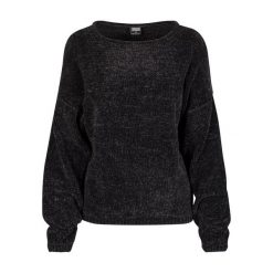 Damski Sweter Szenilowy Oversize. Czarne swetry damskie Urban Classics, s, bez wzorów, bez kołnierzyka, bez ramiączek, bez kaptura. Za 171.99 zł.