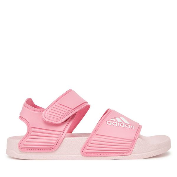 Sandały adidas. Czerwone sandały dziewczęce Adidas, bez zapięcia. Za 109.99 zł.