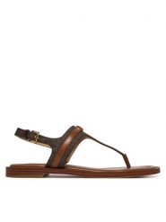 MICHAEL Michael Kors Sandały 40S6MAFS1B Brązowy. Brązowe sandały damskie MICHAEL Michael Kors, bez wzorów, ze skóry, bez obcasa, na płaskiej podeszwie, bez zapięcia. Za 529.99 zł.