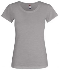 Clique Slub-T Women koszulka damska 100% bawełna – dopasowany krój – grey. Szare t-shirty damskie CLIQUE, m, bez wzorów, z bawełny, bez kołnierzyka. Za 116.62 zł.