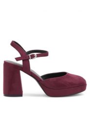 Jenny Fairy Czółenka Irma WYL04093-1 Bordowy. Czerwone czółenka damskie Jenny Fairy, bez wzorów, z materiału, bez obcasa, bez zapięcia. Za 139.99 zł.