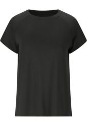 Athlecia T-shirt Gaina V3 W SS Tee loose fit – 1001 Black. Czarne t-shirty damskie Athlecia, bez wzorów, z elastanu, klasyczne, bez kołnierzyka. Za 108.73 zł.