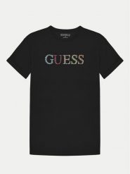 Guess T-Shirt J5GI38 J1314 Czarny Regular Fit. Czarne t-shirty i topy dla dziewczynek Guess, z aplikacjami, z bawełny, bez ramiączek. Za 69.99 zł.