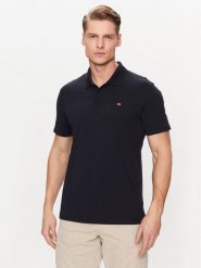 Napapijri Polo Ealis NP0A4H8B Granatowy Regular Fit. Niebieskie koszulki polo męskie Napapijri, m, bez wzorów, z bawełny, bez ramiączek. Za 199.99 zł.
