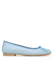Hispanitas Baleriny HV263465 Niebieski. Niebieskie baleriny damskie Hispanitas, bez wzorów, ze skóry, bez obcasa. Za 489.99 zł.