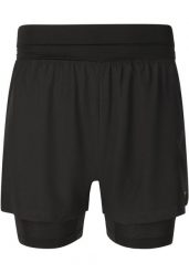Szorty 2 w 1 Endurance Less. Czarne krótkie spodenki sportowe męskie Endurance, xl, bez wzorów, z materiału, do biegania. Za 215.50 zł.
