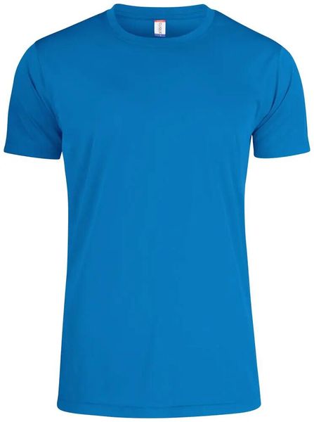 Clique Basic Active-T męski T-shirt 100% poliester - interlock. Niebieskie t-shirty męskie CLIQUE, m, bez wzorów, z poliesteru, bez kołnierzyka. Za 85.72 zł.