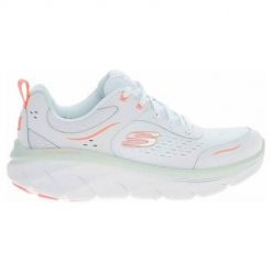 Buty do chodzenia damskie Skechers Walker 2.0. Białe obuwie sportowe damskie Skechers, bez wzorów, z materiału, trekkingowe, Skechers Sport. Za 396.00 zł.
