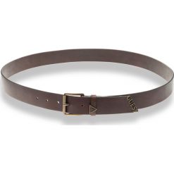 BRĄZOWY PASEK GUESS ZE SKÓRY. Brązowe paski damskie Guess, z aplikacjami, ze skóry, retro. Za 100.00 zł.