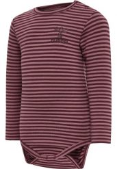 Body z długim rękawem dla niemowląt Hummel Mulle. Czerwone body niemowlęce Hummel, z aplikacjami, z bawełny, bez ramiączek. Za 121.50 zł.