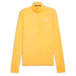 Bluza Puma Run Favorite Z Zamkiem 1/4 M Dorosłych. Żółte bluzy męskie Puma, m, bez wzorów, z elastanu, bez kaptura. Za 184.99 zł.