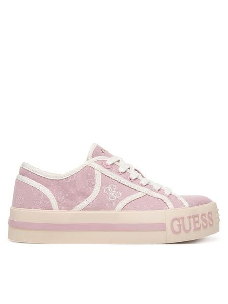 Guess Trampki FLPI2S FAL12 Różowy. Czerwone trampki i tenisówki damskie Guess, z aplikacjami, z materiału, bez zapięcia. Za 359.99 zł.