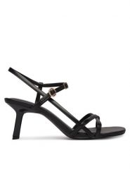 HUGO Sandały Amaryl 50563645 Czarny. Czarne sandały damskie Hugo, bez wzorów, ze skóry, bez obcasa, na szpilce, bez zapięcia. Za 899.99 zł.