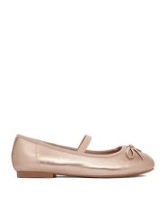 Guess Baleriny CEO-CS6666-13A Złoty. Żółte baleriny dziewczęce Guess, z aplikacjami, ze skóry, bez zapięcia. Za 189.99 zł.