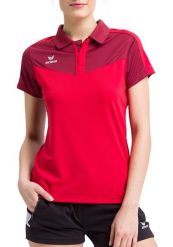 Damska koszulka polo Erima Squad. Czerwone koszulki sportowe damskie Erima, bez wzorów, z materiału, bez kołnierzyka, bez ramiączek, do piłki nożnej. Za 151.80 zł.