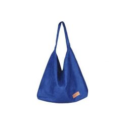 Torba worek Mili Chic Mc7 navy blue. Niebieskie torebki do ręki damskie Militu, bez wzorów, z bawełny, bez dodatków. Za 179.00 zł.