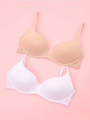 Biustonosze push-up 2 pack - biały. Białe biustonosze Sinsay, bez wzorów. Za 29.99 zł.