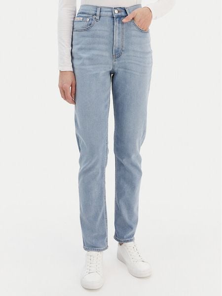 Calvin Klein Jeans Jeansy LV047E618G Niebieski Mom Fit. Niebieskie jeansy damskie Calvin Klein Jeans. Za 270.99 zł.