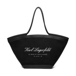 Torebka KARL LAGERFELD. Czarne torebki do ręki damskie KARL LAGERFELD, bez wzorów, bez dodatków. Za 849.99 zł.