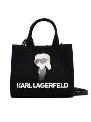 KARL LAGERFELD Torebka A3W50109 Czarny. Czarne torebki do ręki damskie KARL LAGERFELD, bez wzorów, z materiału, bez dodatków. Za 299.99 zł.