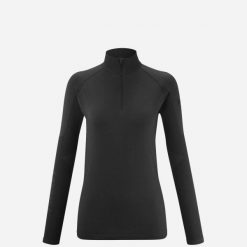 Koszulka termoaktywna damska MILLET Drynamic Soft Ls 1/2 Zip W. Czarne koszulki sportowe damskie Millet, s, bez wzorów, z dzianiny, bez kołnierzyka, bez ramiączek, narciarskie. Za 279.00 zł.