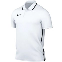 Koszulka męska Nike Dri-Fit Park 26 Polo. Białe koszulki sportowe męskie Nike, m, bez wzorów, z poliesteru, bez kołnierzyka, bez ramiączek, dri-fit (nike). Za 89.99 zł.