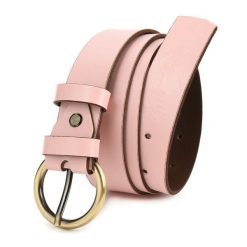 Beltimore Skórzany Damski Pasek Do Spodni 3 Cm Różowy A69 : Kolory - Różowy, Rozmiar Pasków - R.90-105 Cm. Czerwone paski damskie bez wzorów, ze skóry, eleganckie. Za 59.30 zł.