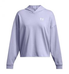 Damska bluza oversize z kapturem Under Armour Rival Terry. Białe bluzy damskie Under Armour, m, bez wzorów, z kapturem. Za 276.50 zł.