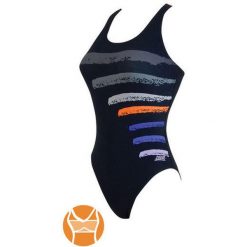 Kostium Kąpielowy Zoggs Sygnature Actionback Czarny. Czarne kostiumy jednoczęściowe damskie ZOGGS, bez wzorów, sportowe, do pływania. Za 59.00 zł.