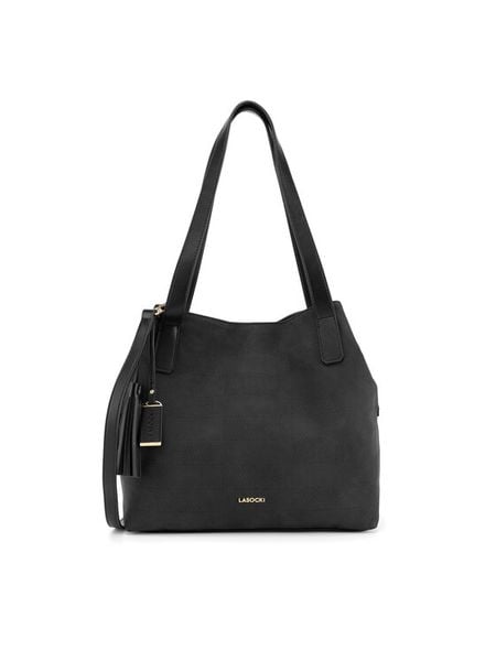 Lasocki Torebka C-LSK-K-040-06 Czarny. Czarne torebki do ręki damskie Lasocki, bez wzorów, z materiału, bez dodatków. Za 199.99 zł.