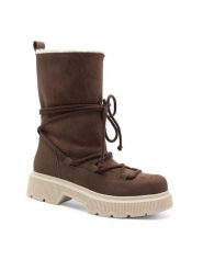 Jenny Fairy Śniegowce ROSA WS5956-03 Brązowy. Brązowe śniegowce i trapery damskie Jenny Fairy, z materiału. Za 179.99 zł.