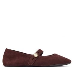 Baleriny Tory Burch. Brązowe baleriny damskie Tory Burch, bez wzorów, bez obcasa. Za 1,354.00 zł.