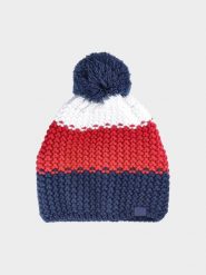 4F Czapka zimowa z pomponem męska - multikolor M. Czapki i kapelusze męskie 4f, na zimę, bez wzorów, z materiału, sportowe. W wyprzedaży za 39.99 zł.