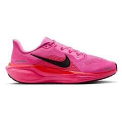 Buty do biegania damskie Nike Air Zoom Pegasus 41. Czerwone obuwie sportowe damskie Nike, bez wzorów, z materiału, do biegania. Za 728.00 zł.