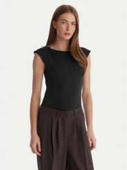 Marella Body Vigile 2615941021 Czarny Slim Fit. Czarne bluzki damskie Marella, s, bez wzorów, z syntetyku, bez kołnierzyka, bez ramiączek. Za 329.99 zł.