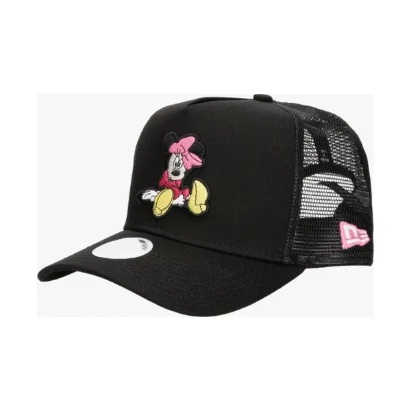 New Era Czapka Disney Essential Trucker Minmou , czarny, rozmiar ONE-SIZE. Czarne czapki i kapelusze damskie New Era, z aplikacjami, z bawełny. W wyprzedaży za 89.99 zł.