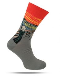 Tematyczne Skarpetki Bawełniane - Krzyk, Obraz, Sztuka. Skarpety męskie His Story, bez wzorów, z bawełny. Za 34.99 zł.